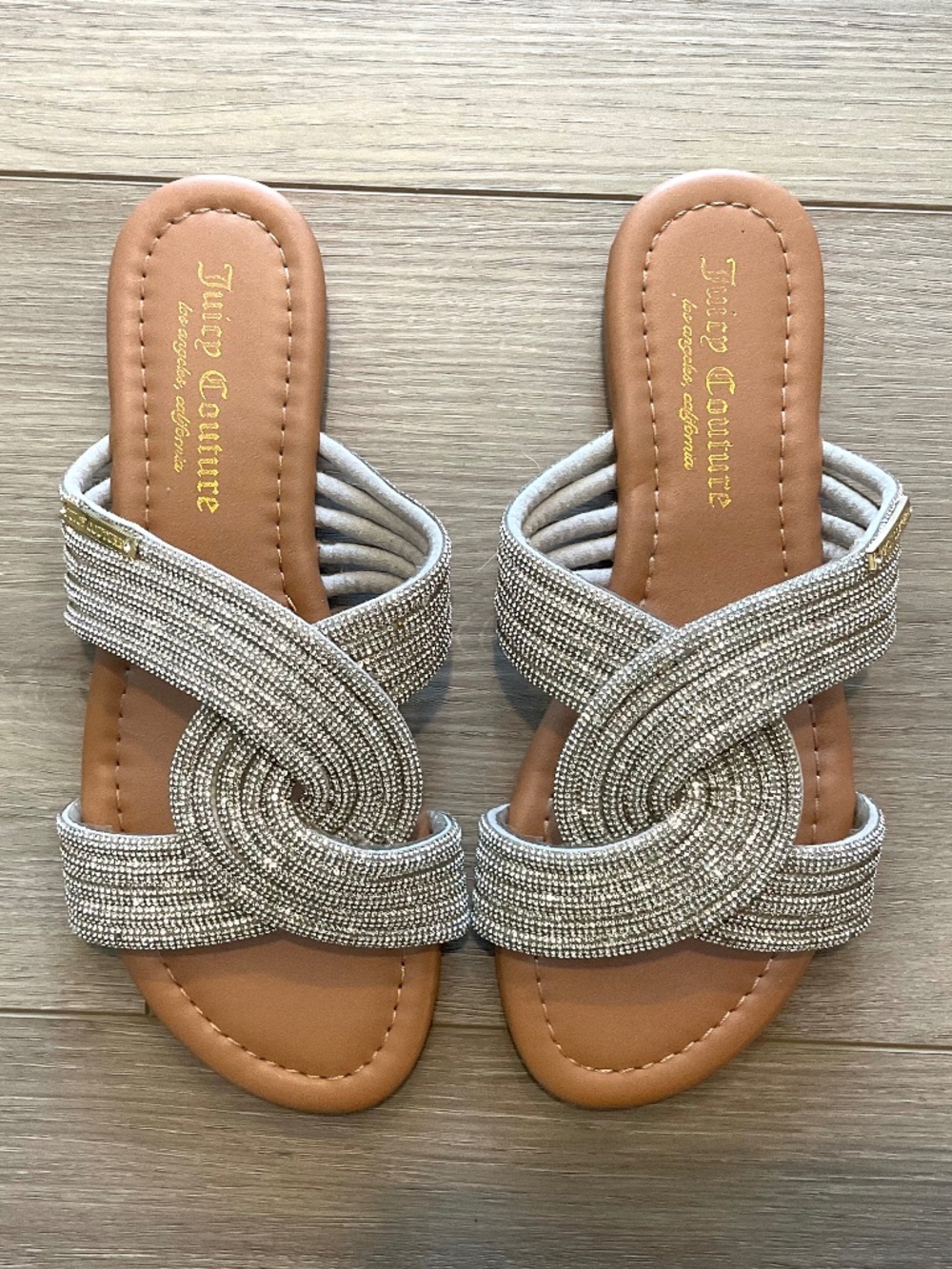 JUICY CULTURE Sandal Sparkling Silver Size 7